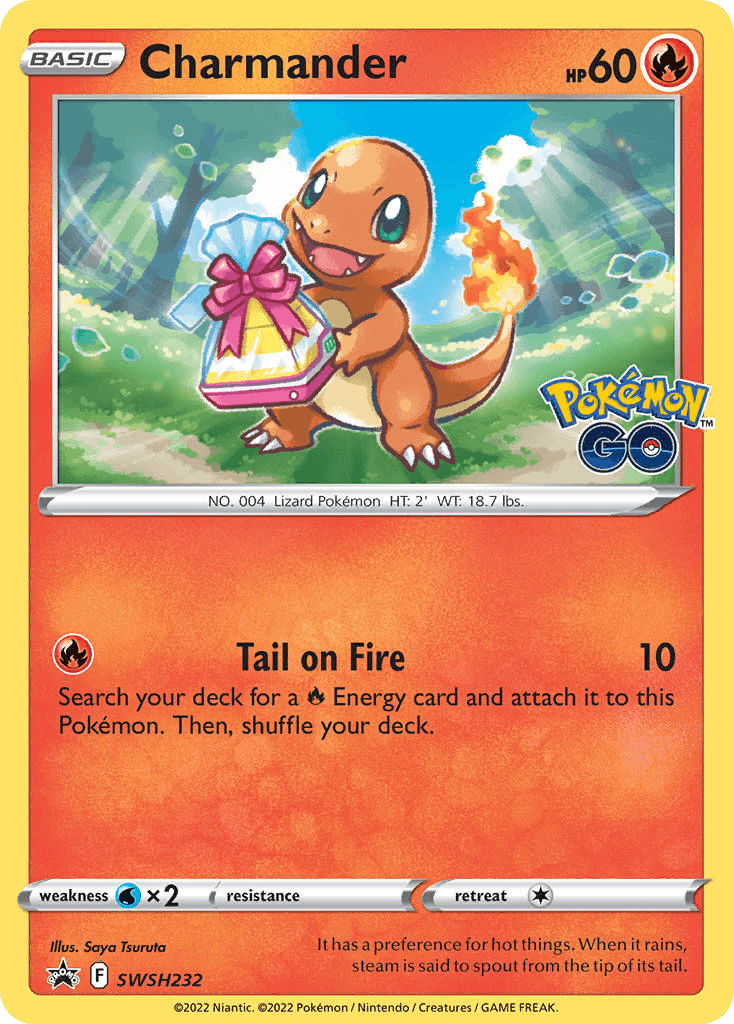 Charmander z edície SWSH Black Star Promos, karta č.SWSH232