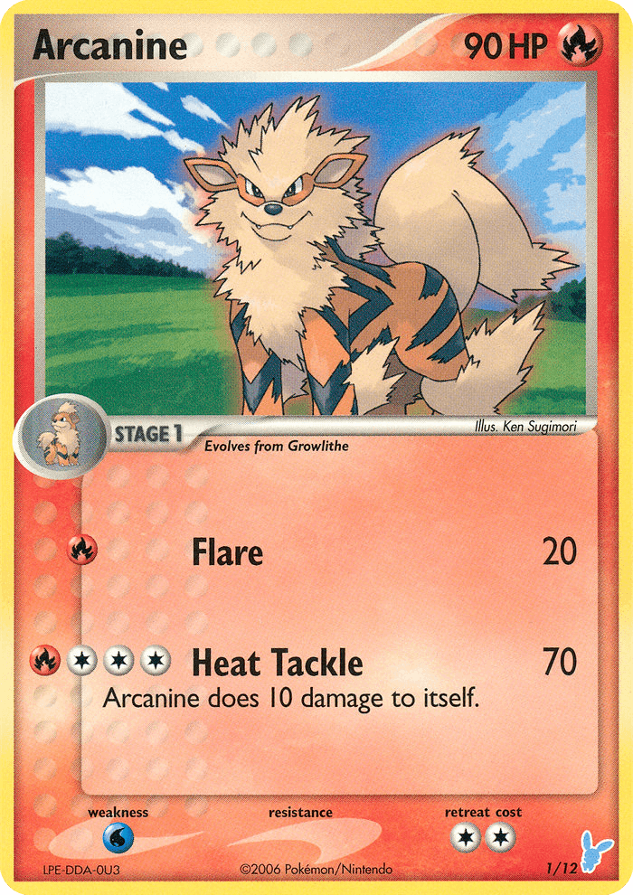 Arcanine z edície EX Trainer Kit 2 Minun, karta č.1