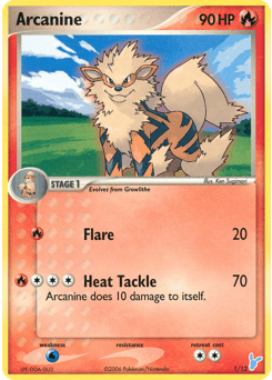 Arcanine z edície EX Trainer Kit 2 Minun, karta č.1