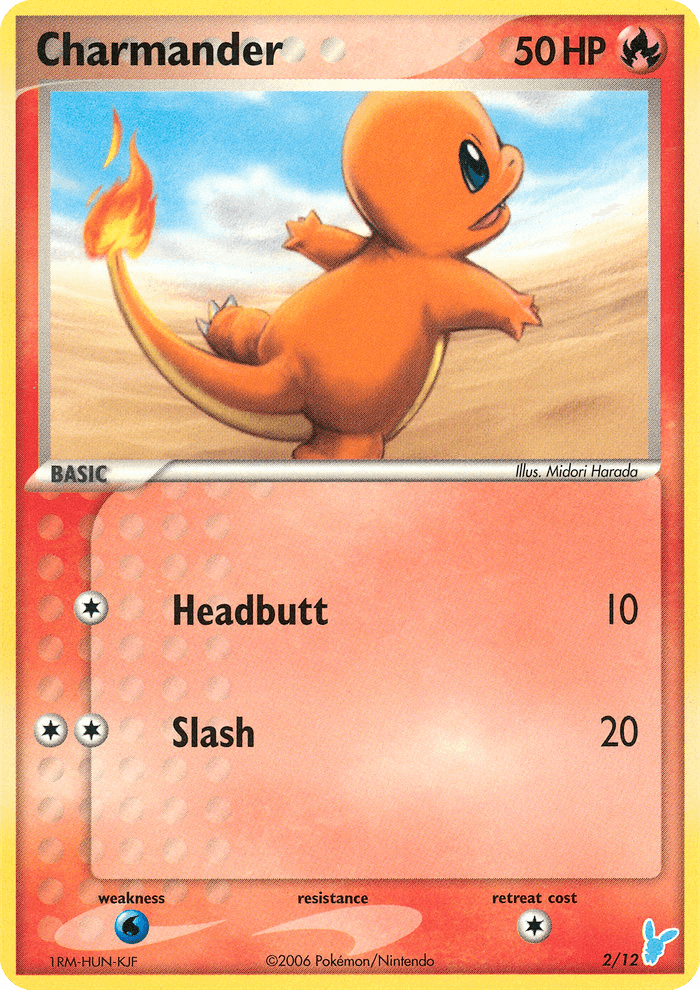 Charmander z edície EX Trainer Kit 2 Minun, karta č.2
