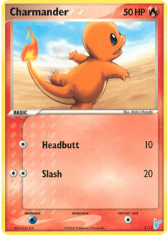 Charmander z edície EX Trainer Kit 2 Minun, karta č.2
