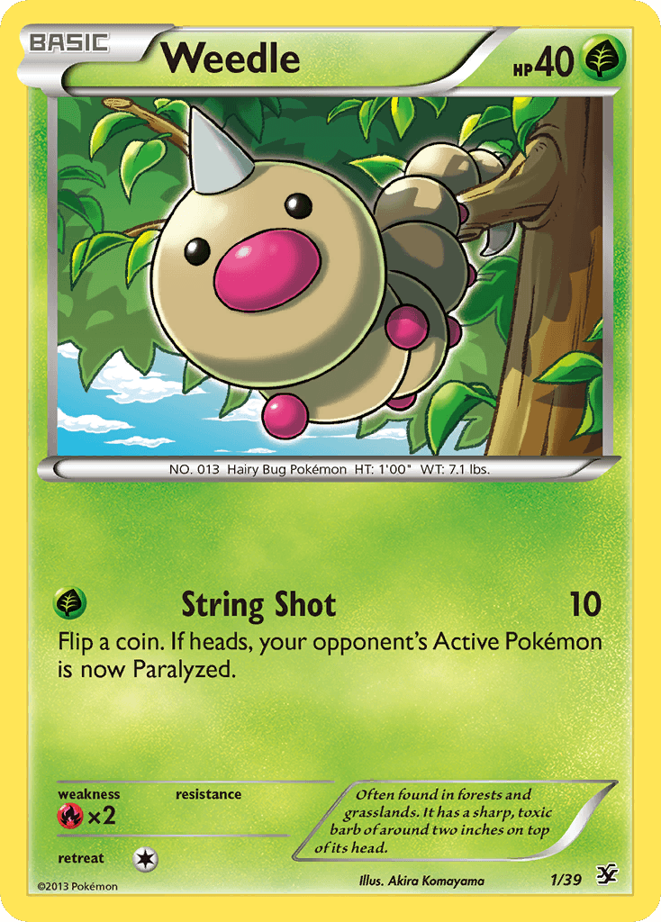 Weedle z edície Kalos Starter Set, karta č.1