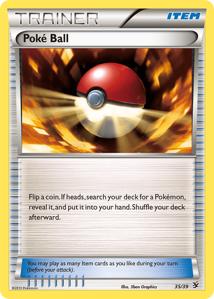 Poké Ball z edície Kalos Starter Set, karta č.35