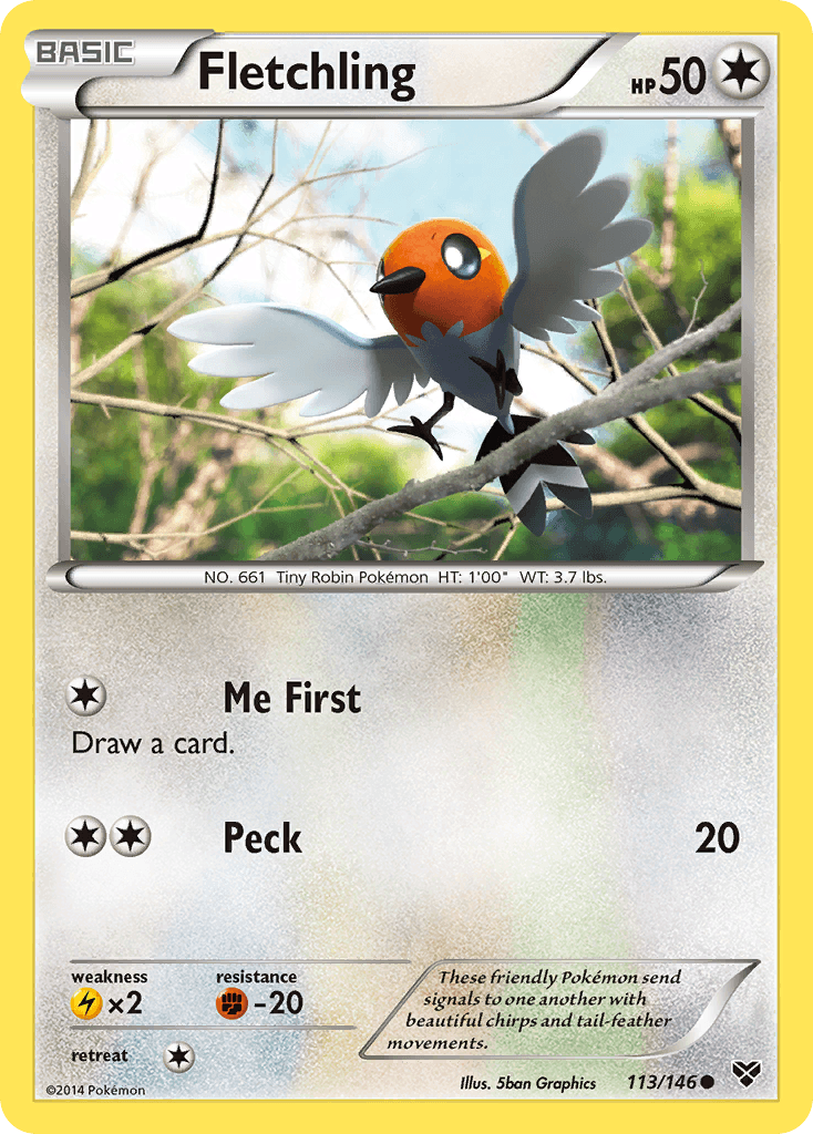 Fletchling z edície XY, karta č.113