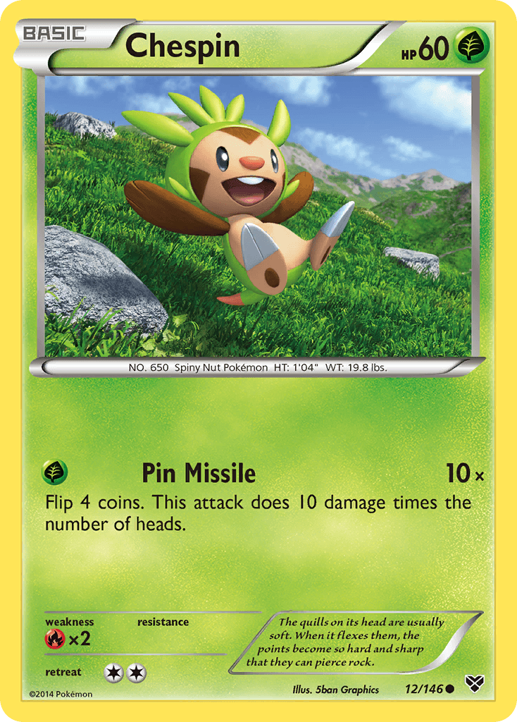 Chespin z edície XY, karta č.12