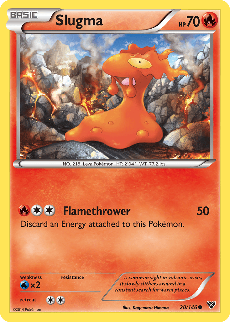Slugma z edície XY, karta č.20