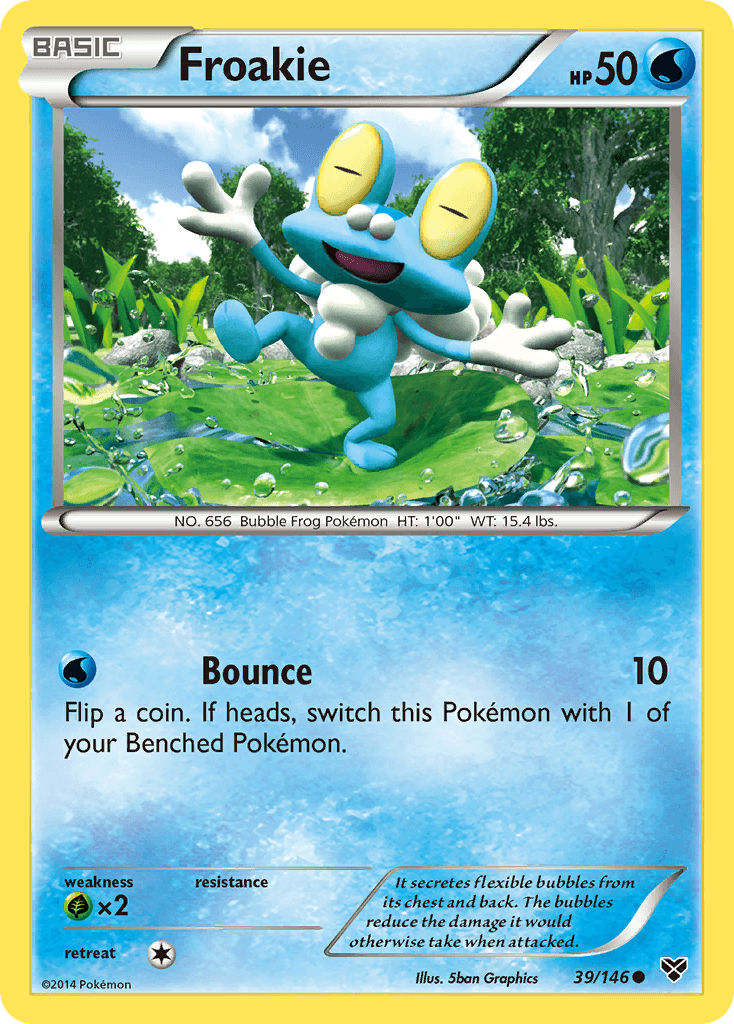 Froakie z edície XY, karta č.39