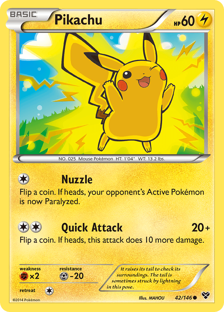 Pikachu z edície XY, karta č.42
