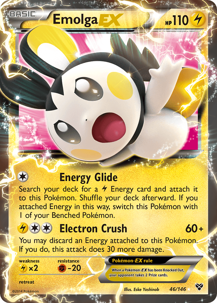 Emolga-EX z edície XY, karta č.46