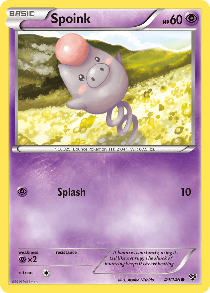 Spoink z edície XY, karta č.49