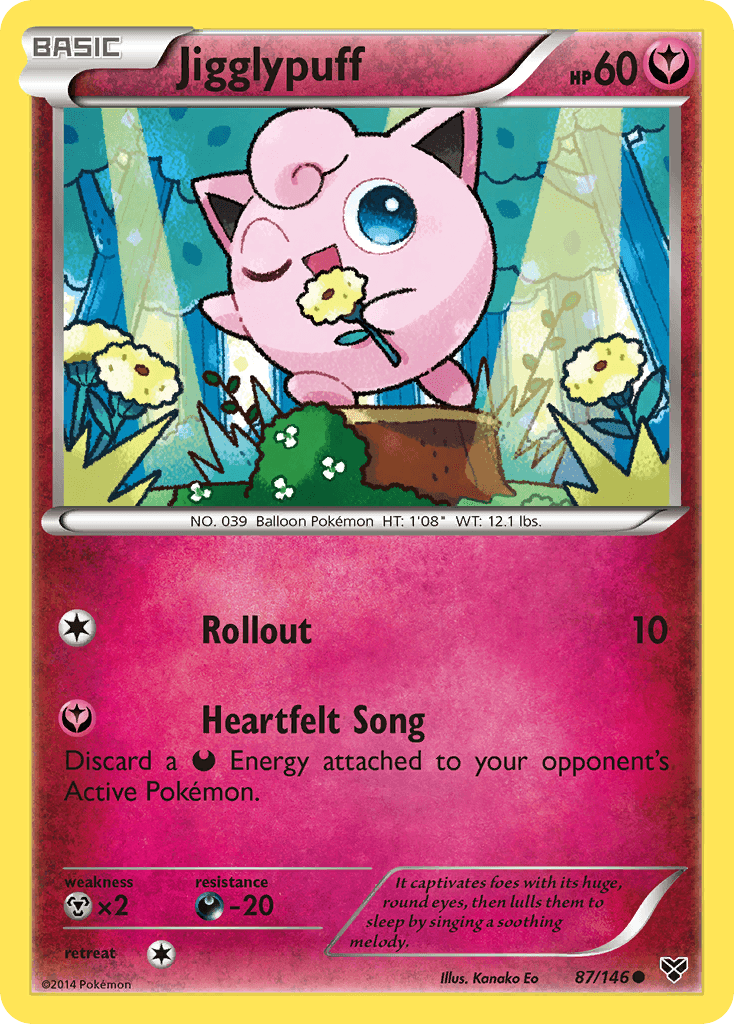 Jigglypuff z edície XY, karta č.87