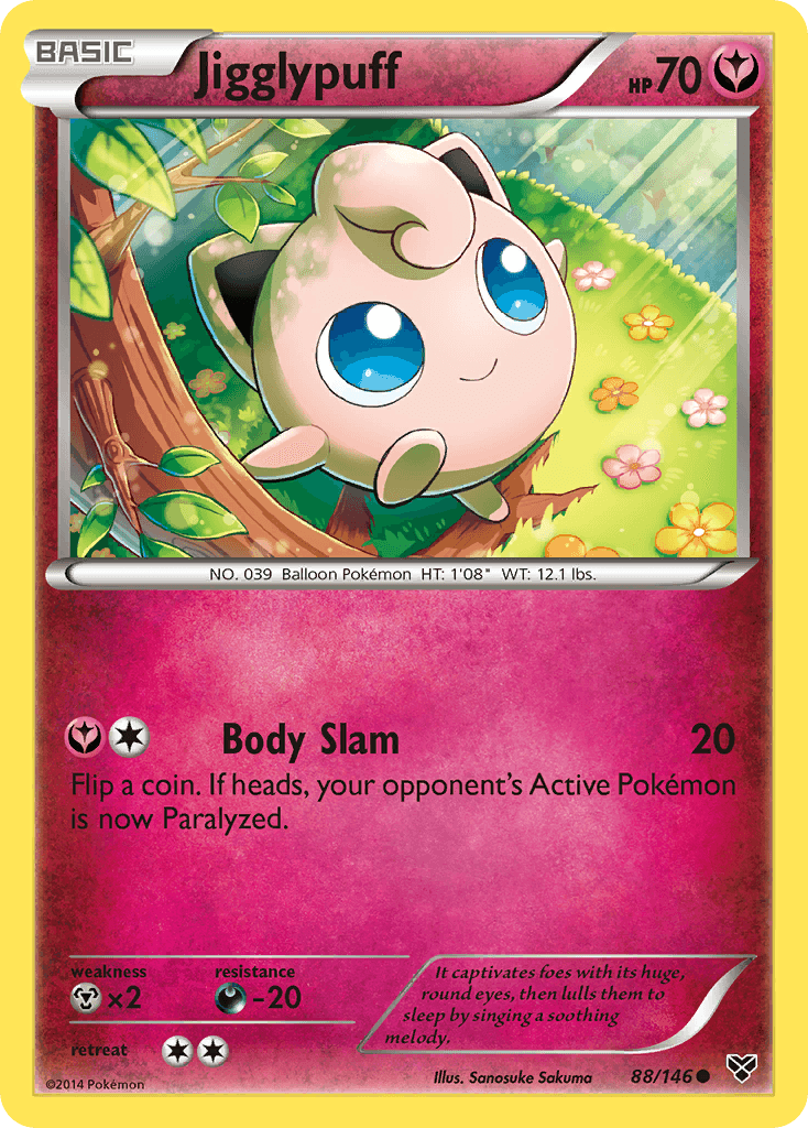 Jigglypuff z edície XY, karta č.88
