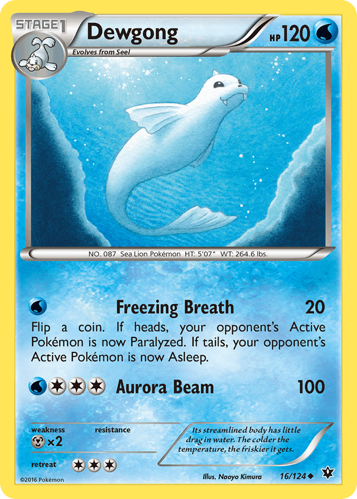 Dewgong z edície Fates Collide, karta č.16