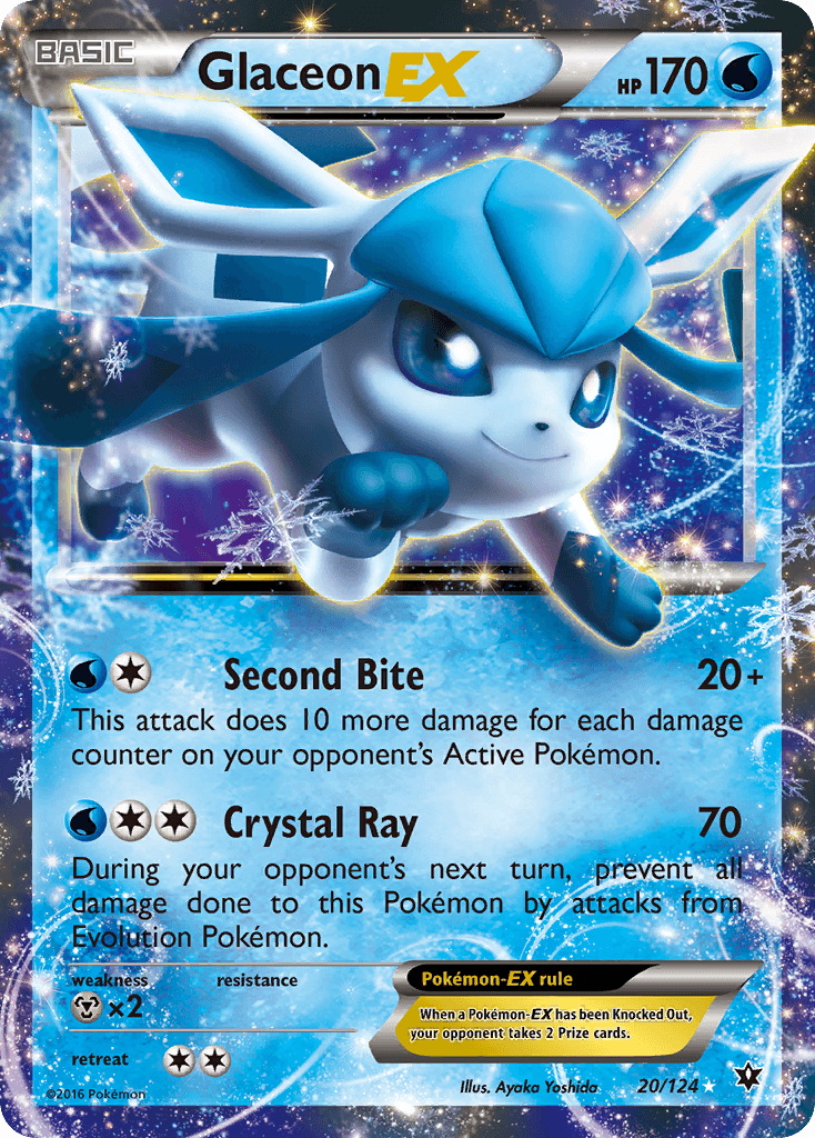 Glaceon-EX z edície Fates Collide, karta č.20