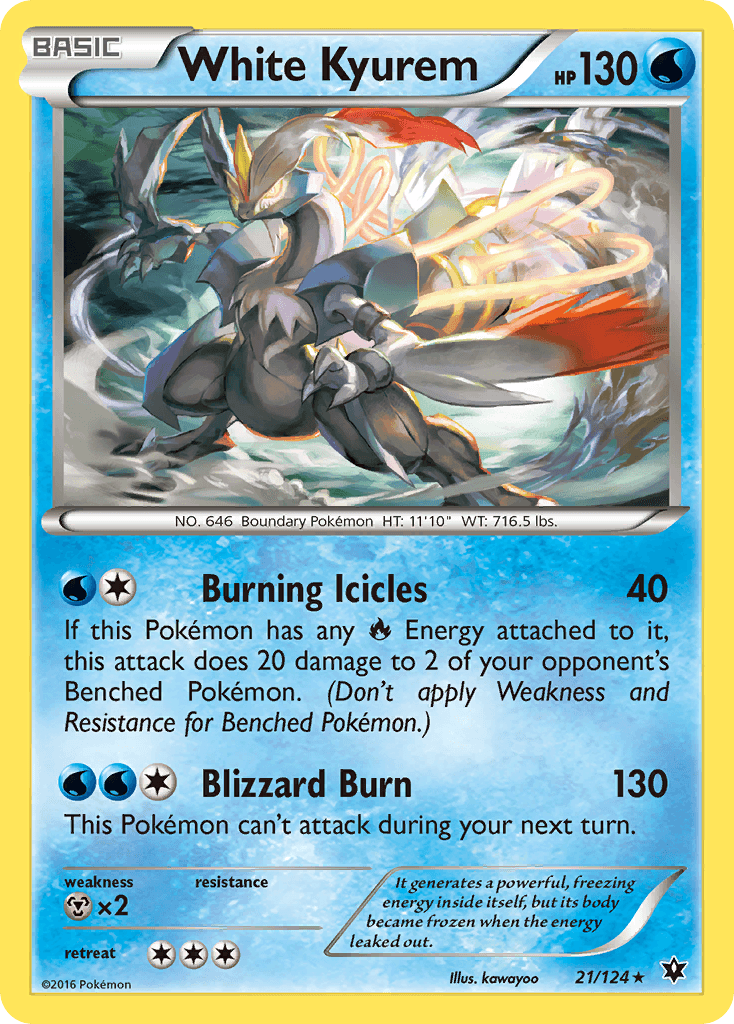 White Kyurem z edície Fates Collide, karta č.21