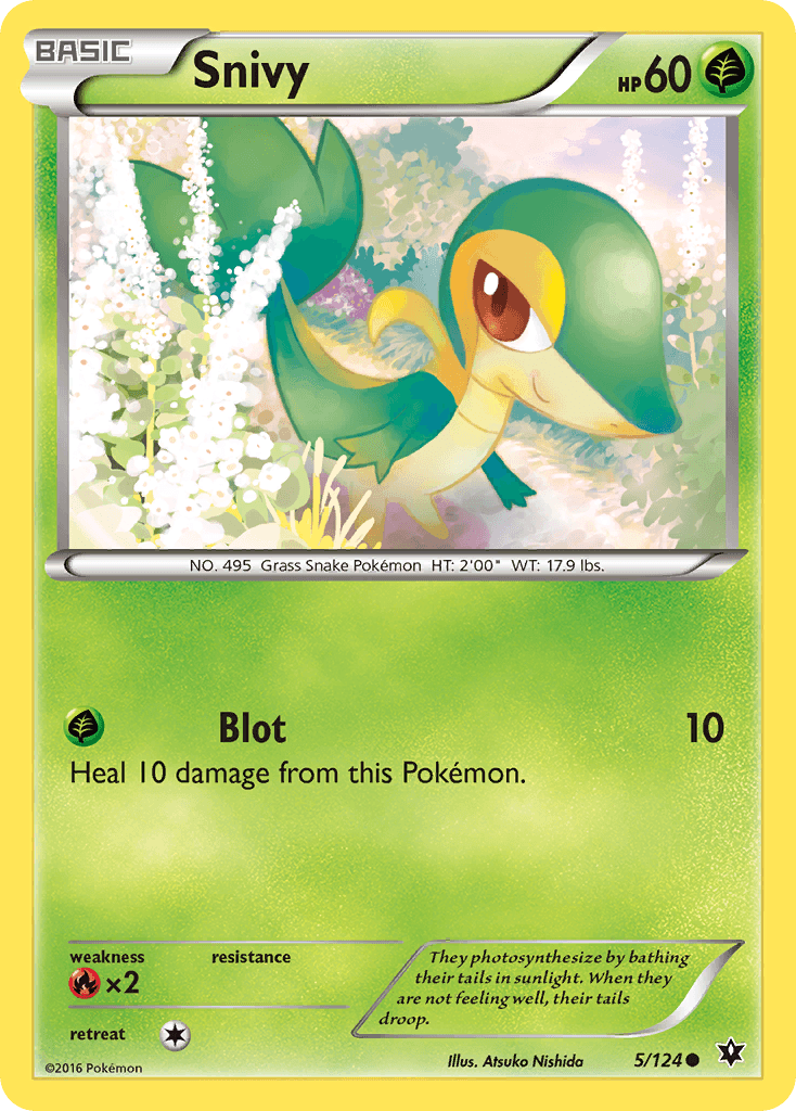 Snivy z edície Fates Collide, karta č.5
