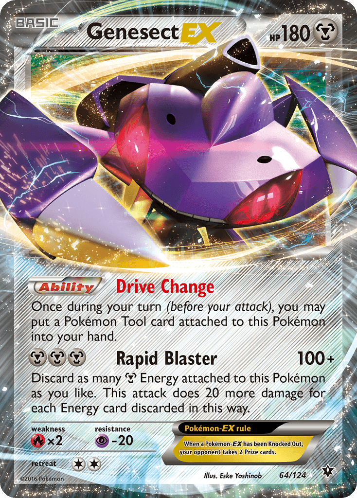 Genesect-EX z edície Fates Collide, karta č.64