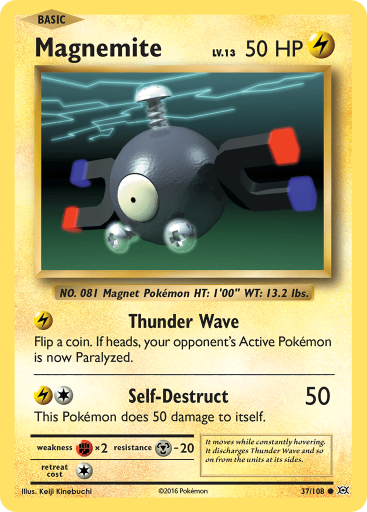 Magnemite z edície Evolutions, karta č.37
