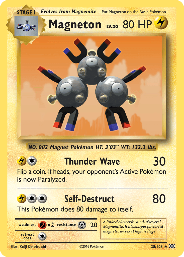 Magneton z edície Evolutions, karta č.38
