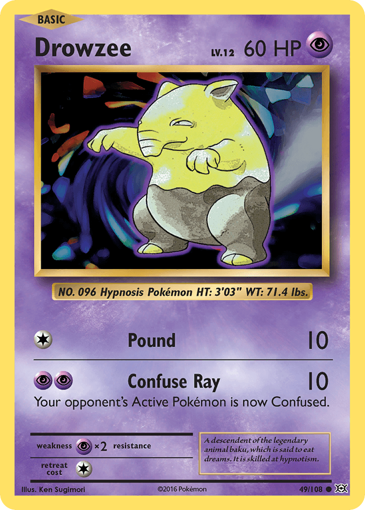 Drowzee z edície Evolutions, karta č.49