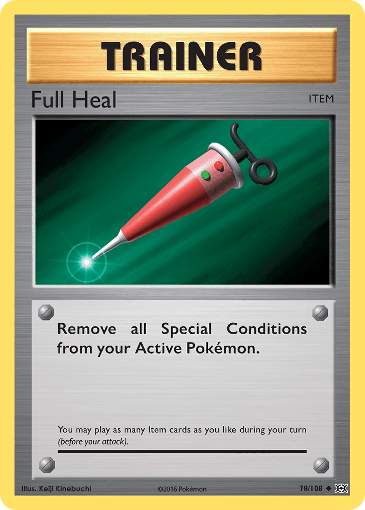 Full Heal z edície Evolutions, karta č.78