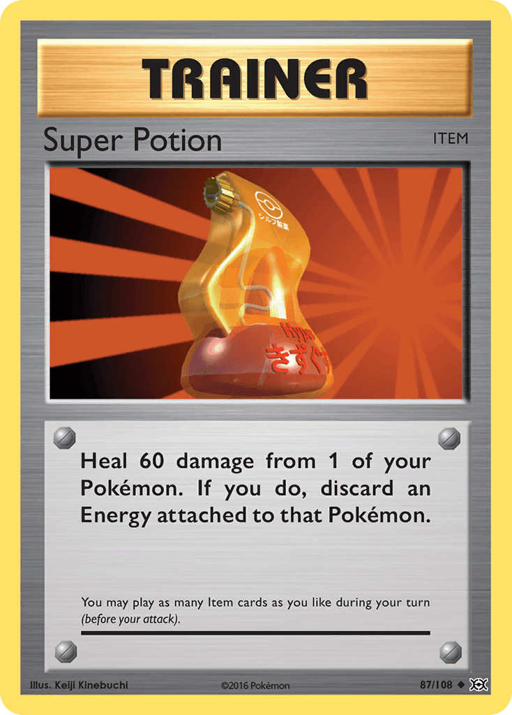 Super Potion z edície Evolutions, karta č.87