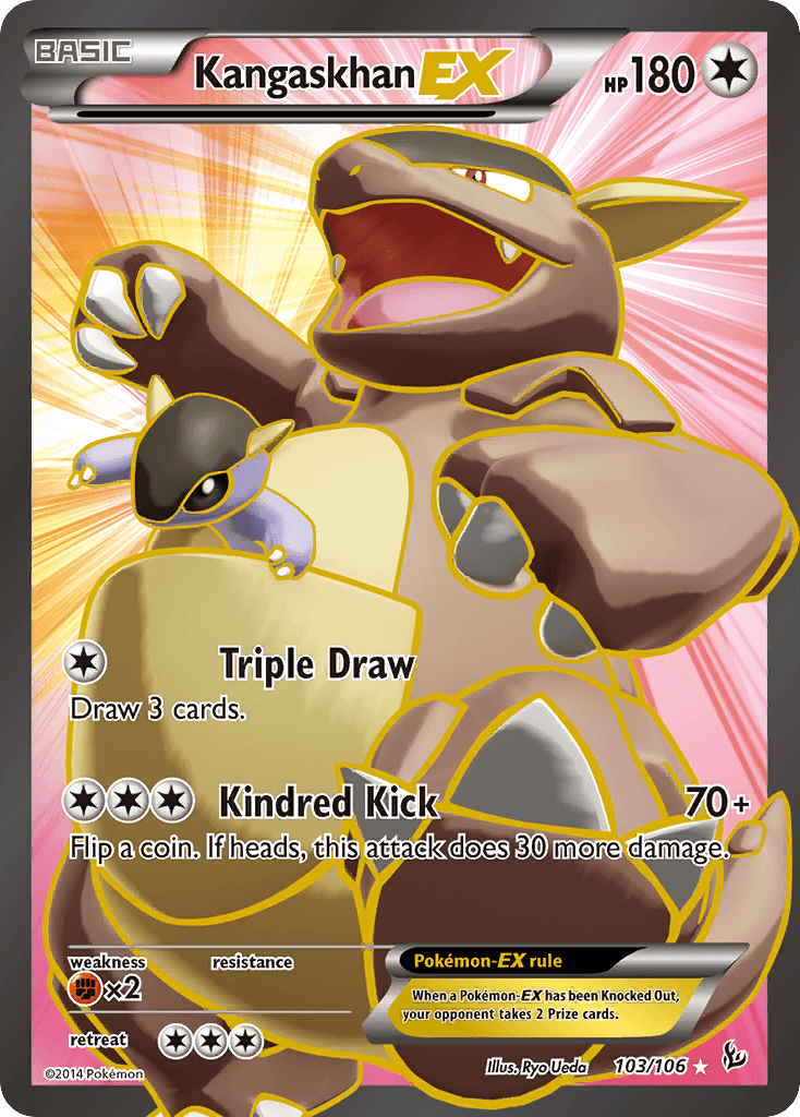 Kangaskhan-EX z edície Flashfire, karta č.103