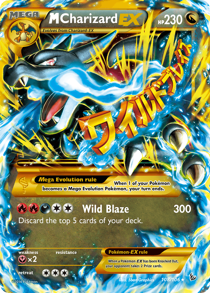 M Charizard-EX z edície Flashfire, karta č.108