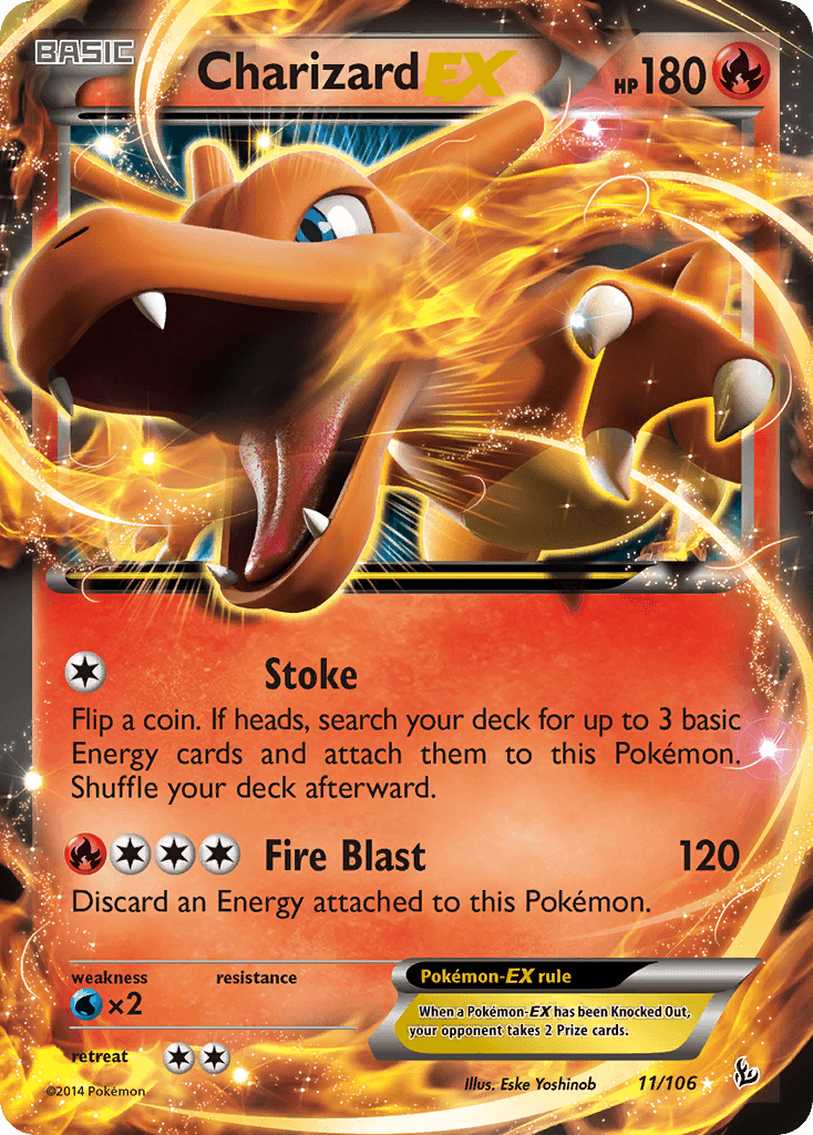 Charizard-EX z edície Flashfire, karta č.11