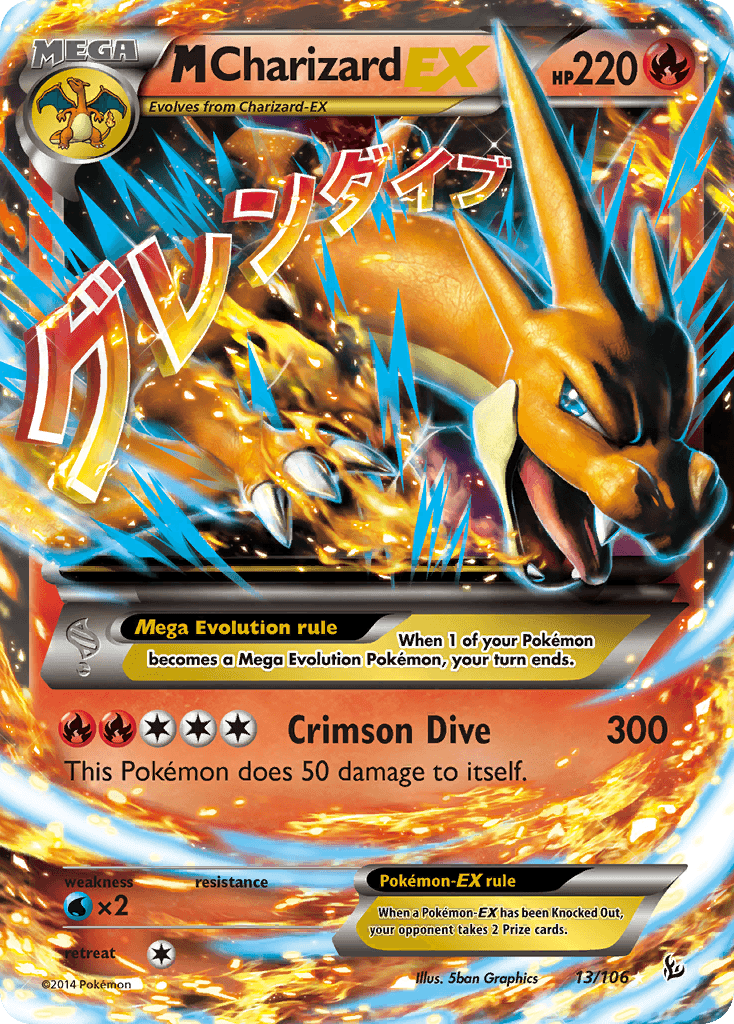 M Charizard-EX z edície Flashfire, karta č.13