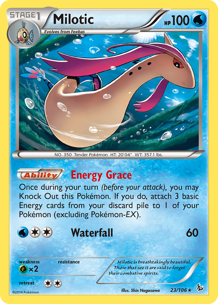 Milotic z edície Flashfire, karta č.23