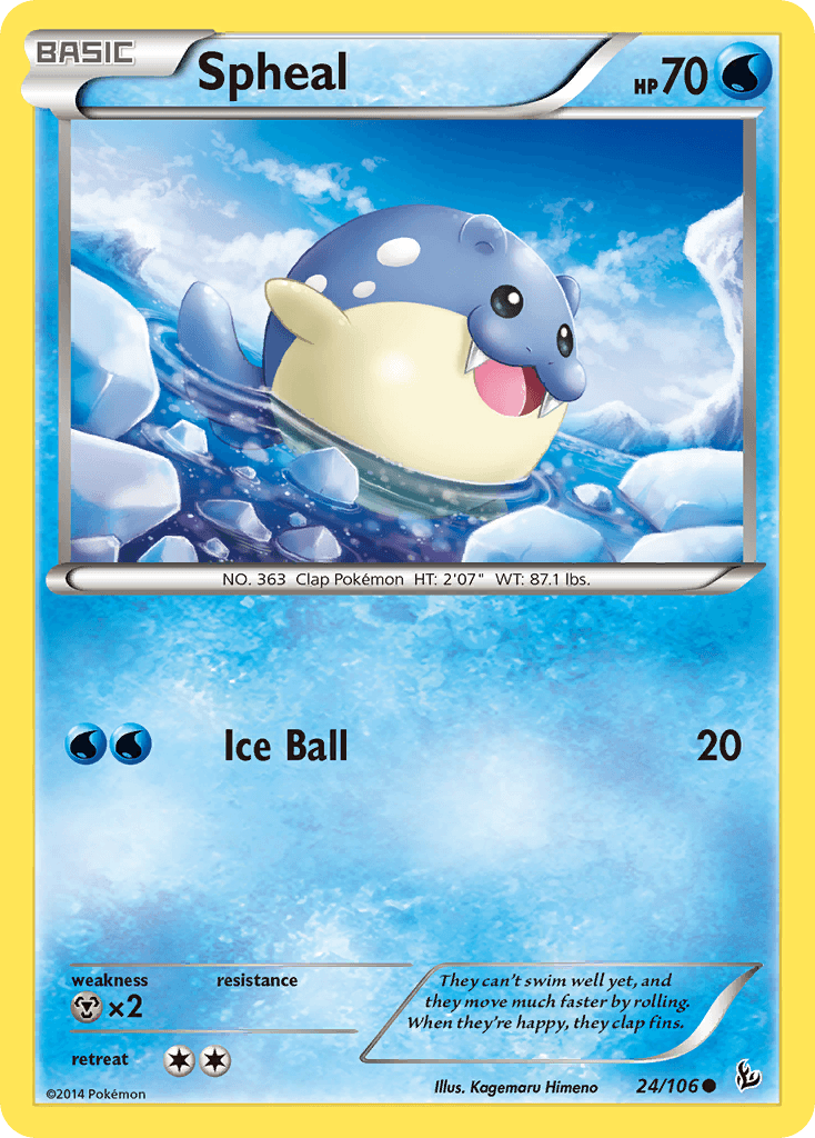 Spheal z edície Flashfire, karta č.24