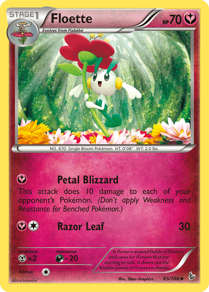 Floette z edície Flashfire, karta č.65