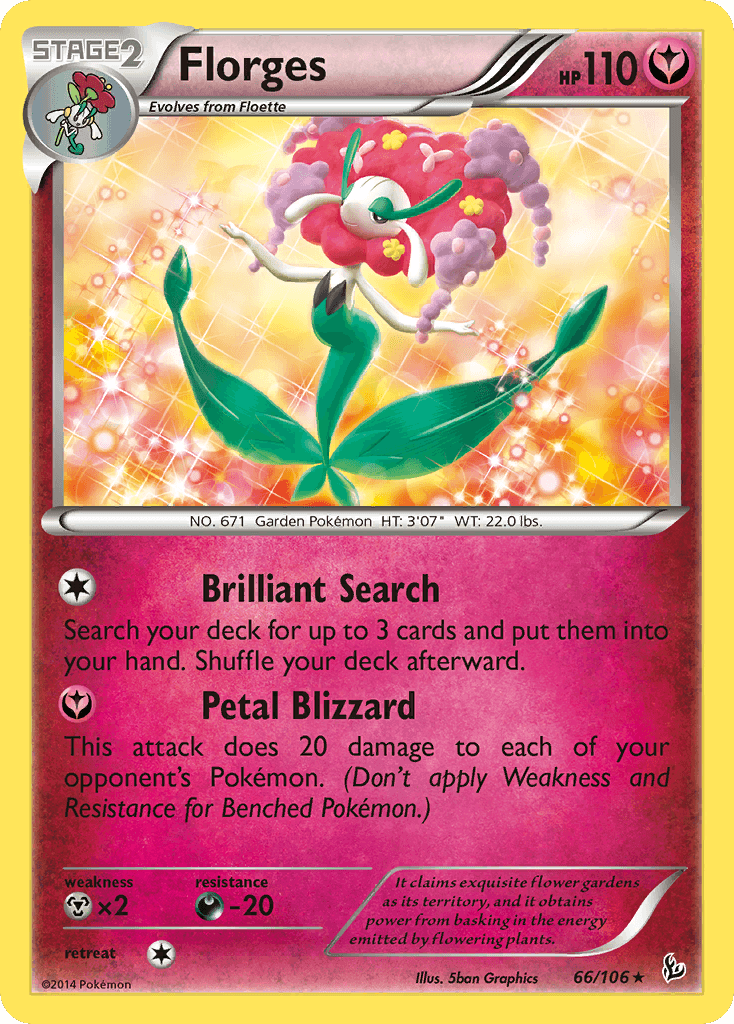 Florges z edície Flashfire, karta č.66