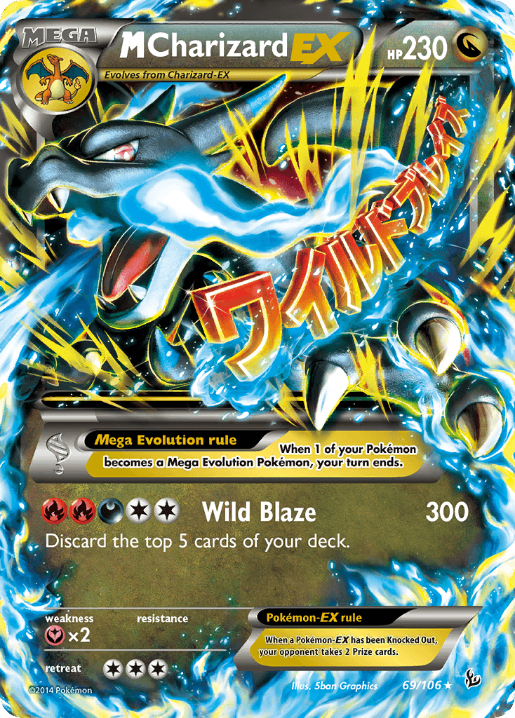 M Charizard-EX z edície Flashfire, karta č.69