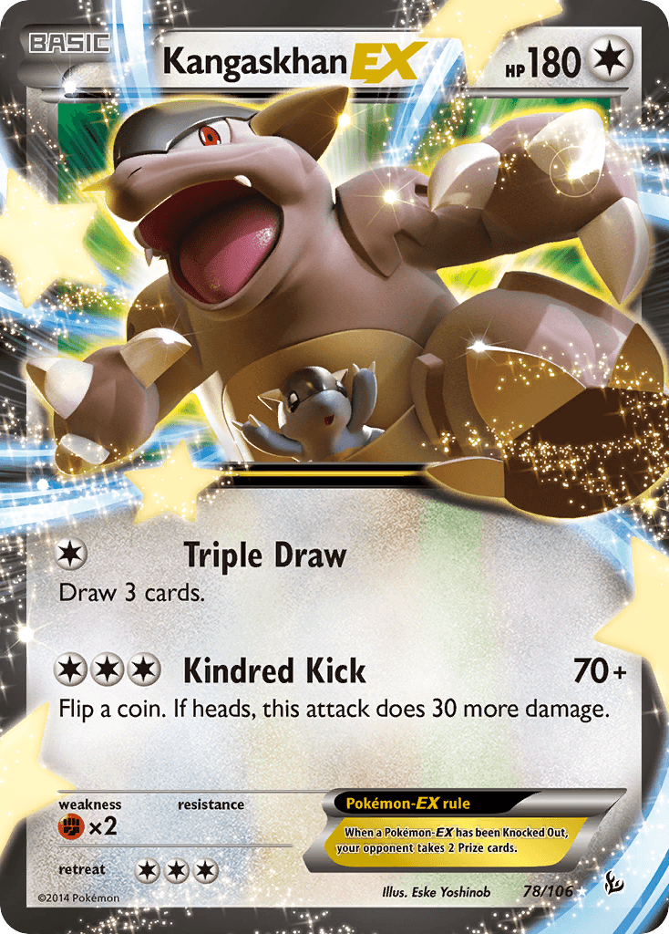 Kangaskhan-EX z edície Flashfire, karta č.78