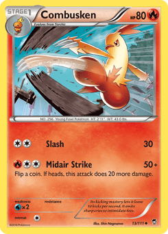 Combusken z edície Furious Fists, karta č.13