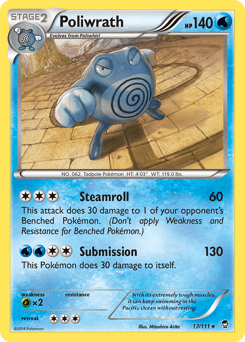 Poliwrath z edície Furious Fists, karta č.17