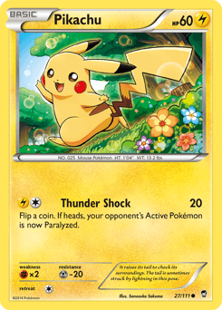 Pikachu z edície Furious Fists, karta č.27