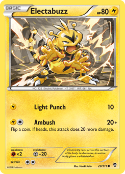 Electabuzz z edície Furious Fists, karta č.29