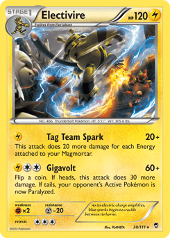 Electivire z edície Furious Fists, karta č.30