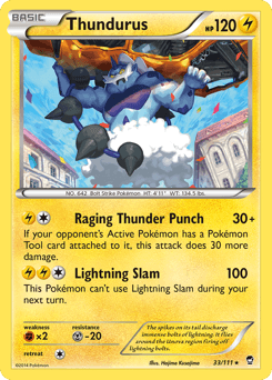 Thundurus z edície Furious Fists, karta č.33