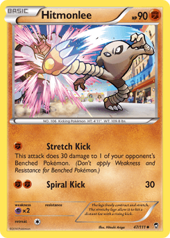 Hitmonlee z edície Furious Fists, karta č.47