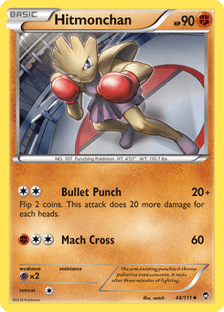 Hitmonchan z edície Furious Fists, karta č.48