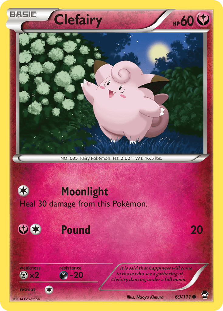 Clefairy z edície Furious Fists, karta č.69