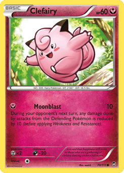 Clefairy z edície Furious Fists, karta č.70