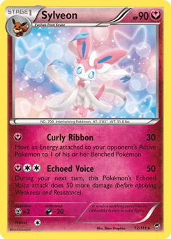Sylveon z edície Furious Fists, karta č.72