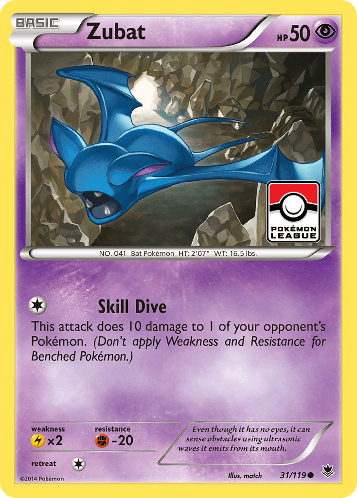Zubat z edície Phantom Forces, karta č.31