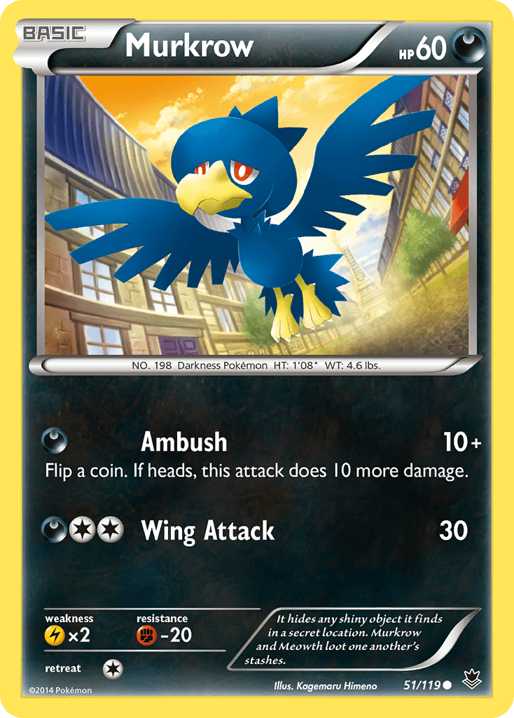Murkrow z edície Phantom Forces, karta č.51