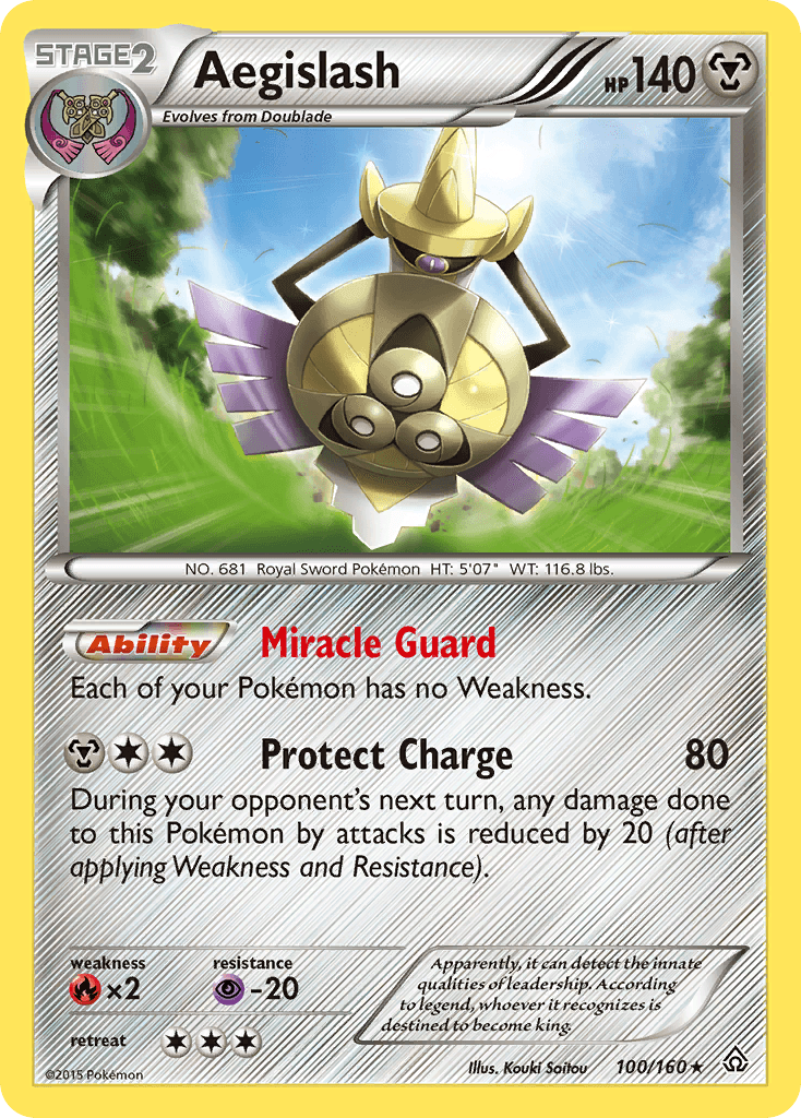 Aegislash z edície Primal Clash, karta č.100